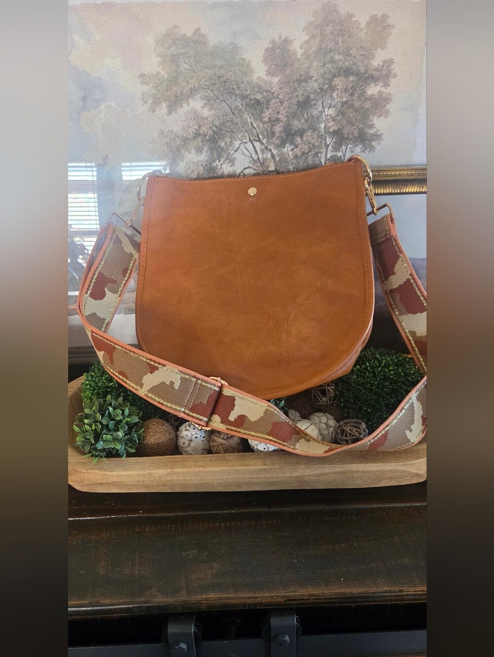 Ahdorned Croosbody Bag Vegan Leather NWOT